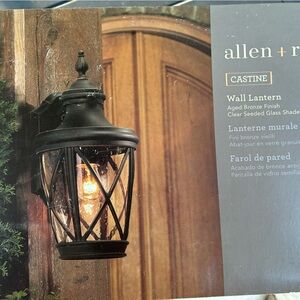 Allen + Roth Castine Aged Bronze Wall Lantern